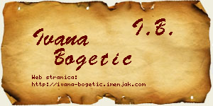 Ivana Bogetić vizit kartica